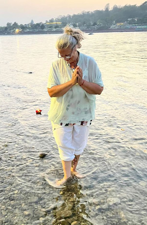 Lauren in the Ganges