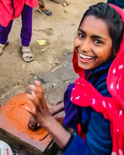 joy at getting a Baba's Feed Project food kit