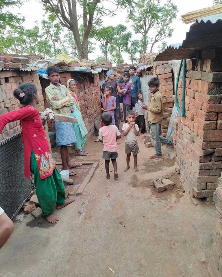 Waiting for Pintu and Food Kits